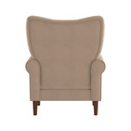 Cecily Velvet Tufted Back Club Accent Chair // Brown (Single)