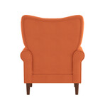 Cecily Velvet Tufted Back Club Accent Chair // Orange (Single)