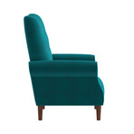 Cecily Velvet Tufted Back Club Accent Chair // Teal (Single)