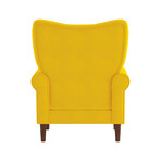 Cecily Velvet Tufted Back Club Accent Chair // Yellow (Single)