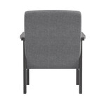 Copley Textured Upholstery Solid Wood Frame Accent Chair // Gray (Single)