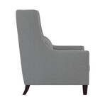 Dorsey Textured Upholstery High Back Accent Chair // Light Gray (Single)