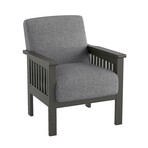 Copley Textured Upholstery Solid Wood Frame Accent Chair // Gray (Single)