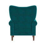 Cecily Velvet Tufted Back Club Accent Chair // Teal (Single)