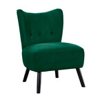 Shapel Velvet Upholstery Tufted Back Accent Chair // Green (Single)