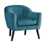 Waterlyn Velvet Upholstery Tufted Back Accent Chair // Blue (Single)