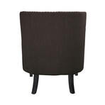 Bolingbrook Textured Upholstery Tufted Back Accent Chair // Chocolate (Single)