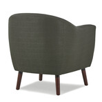 Lhasa Textured Upholstery Barrel Back Accent Chair // Gray (Single)