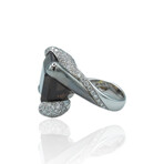 18K White Gold Diamond + Smoky Quartz Ring // Ring Size: 6.75 // Pre-Owned