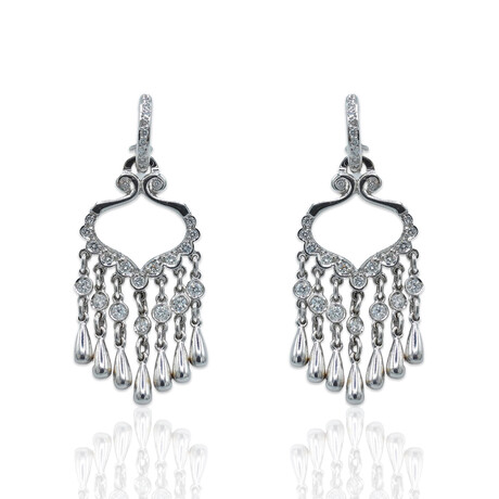 Fine Jewelry // 18K White Gold Diamond Earrings // Pre-Owned