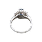 Estate Platinum Diamond + Sapphire Ring // Ring Size: 8.5 // Pre-Owned
