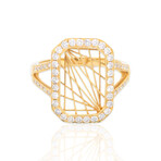 Fine Jewelry // 18K Yellow Gold Diamond Dream Catcher Ring // Ring Size: 6.5 // Pre-Owned