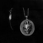 Skull Gothic Necklace // Silver (20")