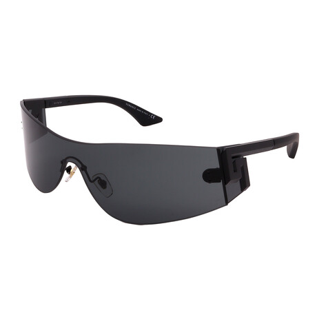 Versace // Unisex Shield VE2241-125687 Sunglasses // Matte Gray + Dark Gray Gradient