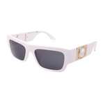 Versace // Men's VE4416-314-87 Square Sunglasses // White + Dark Gray