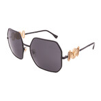 Versace // Unisex VE2248-126187 Octogen Sunglasses // Matte Black + Dark Gray
