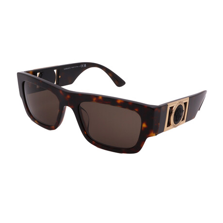 Mens Versace VE4416U 108/3 Square Sunglasses // Havana + Brown