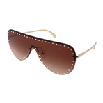 Versace // Unisex VE2230B-125213 Aviator Sunglasses // Gold + Brown Gradient