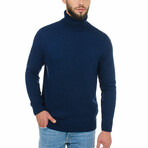 Wool Turtleneck Sweater // Navy (L)