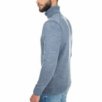 Wool Turtleneck Sweater // Denim (XS)