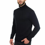 Wool Turtleneck Sweater // Black (M)