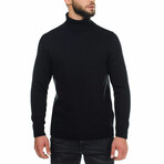 Wool Turtleneck Sweater // Black (L)