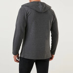 Adan Hooded Knit Cardigan // Anthracite (Small)