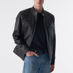 Cruiser Style Genuine Leather Jacket // Black (S)