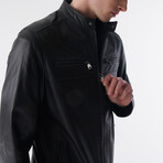 Cruiser Style Genuine Leather Jacket // Black (S)