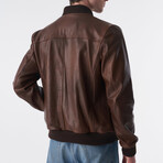 Genuine Leather Bomber Jacket // Antique Tan (S)