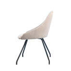 Ice Harmony Upholstery Dining Chair with Round Legs // Set of 2 // Ivory