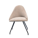 Ice Harmony Upholstery Dining Chair with Round Legs // Set of 2 // Ivory