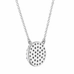 Tresorra // 18K White Gold Cluster Diamond Necklace // 18" // New