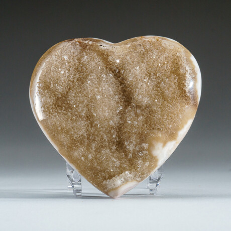 Genuine Polished Agate Druzy Heart // V.1