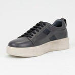 Violet Leather Men Shoes // Grey (Euro: 45)
