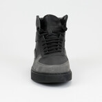 Emilia Leather Men Shoes // Black Grey (Euro: 40)