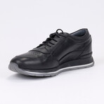Riley Leather Men Shoes // Black + Gray (Euro: 43)