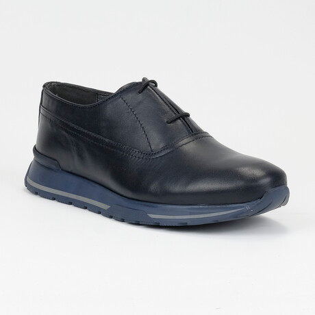 Peter Leather Men Shoes // Dark Blue (Euro: 39)