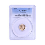 1916 McKinley $1 Gold Commemorative // PCGS Certified MS64 // Wood Presentation Box
