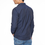 Miguel Button Up Shirt // Navy (L)