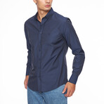 Miguel Button Up Shirt // Navy (L)