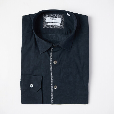 Carter Button Up Shirt // Navy (S)