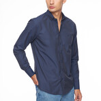 Miguel Button Up Shirt // Navy (S)