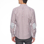 Alex Button Up Shirt // Red + Gray (S)