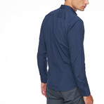 Ezra Button Up Shirt // Dark Blue (M)