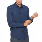 Ezra Button Up Shirt // Dark Blue (L)