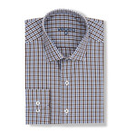 Israel Button Up Shirt // Blue + Brown (XL)