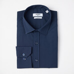 Ezra Button Up Shirt // Dark Blue (2XL)