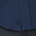 Ezra Button Up Shirt // Dark Blue (S)