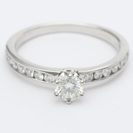 Tiffany & Co. // Platinum Solitaire Diamond Ring // Ring Size: 5.5 // Store Display